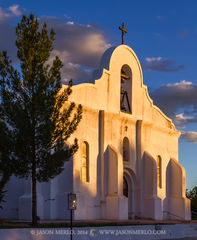 2014082817, Last light on San Elizario Presidio Chapel