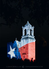2016090903, Texas flag on chapel façade