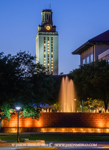 2014051706, East Mall Fountain and Tower at Commencement 2014