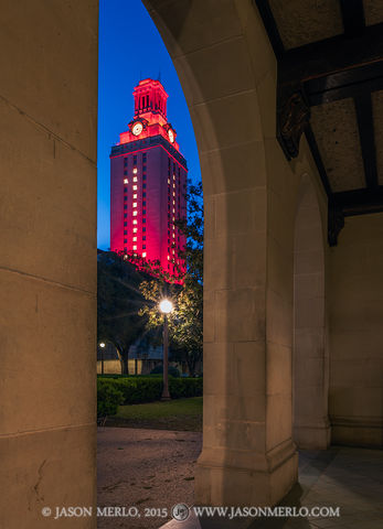 2015032901, Orange Tower with #1 through Garrison Hall arches