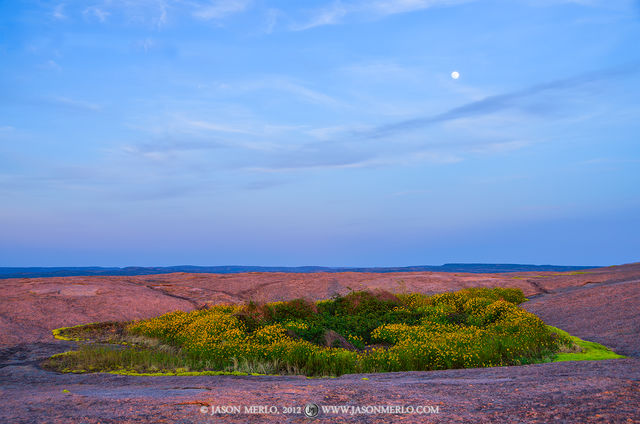 2012060220, Moonrise over Enchanted Rock