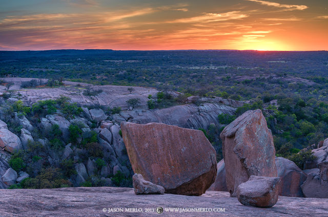 2013032521, Sunset over Enchanted Rock