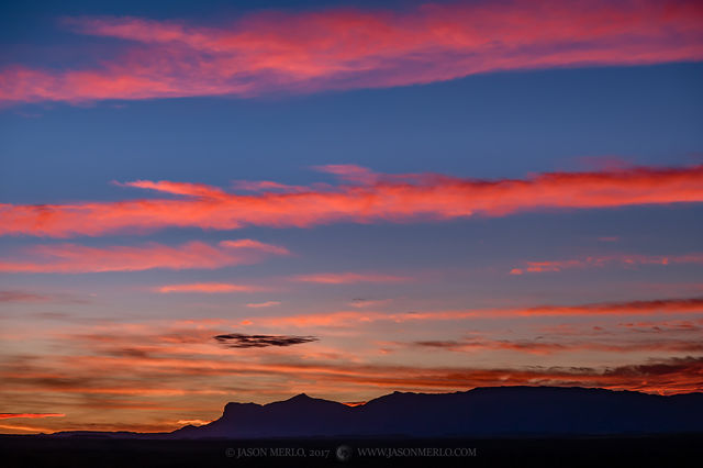 2017110602, Sunset over the Guadalupe Mountains