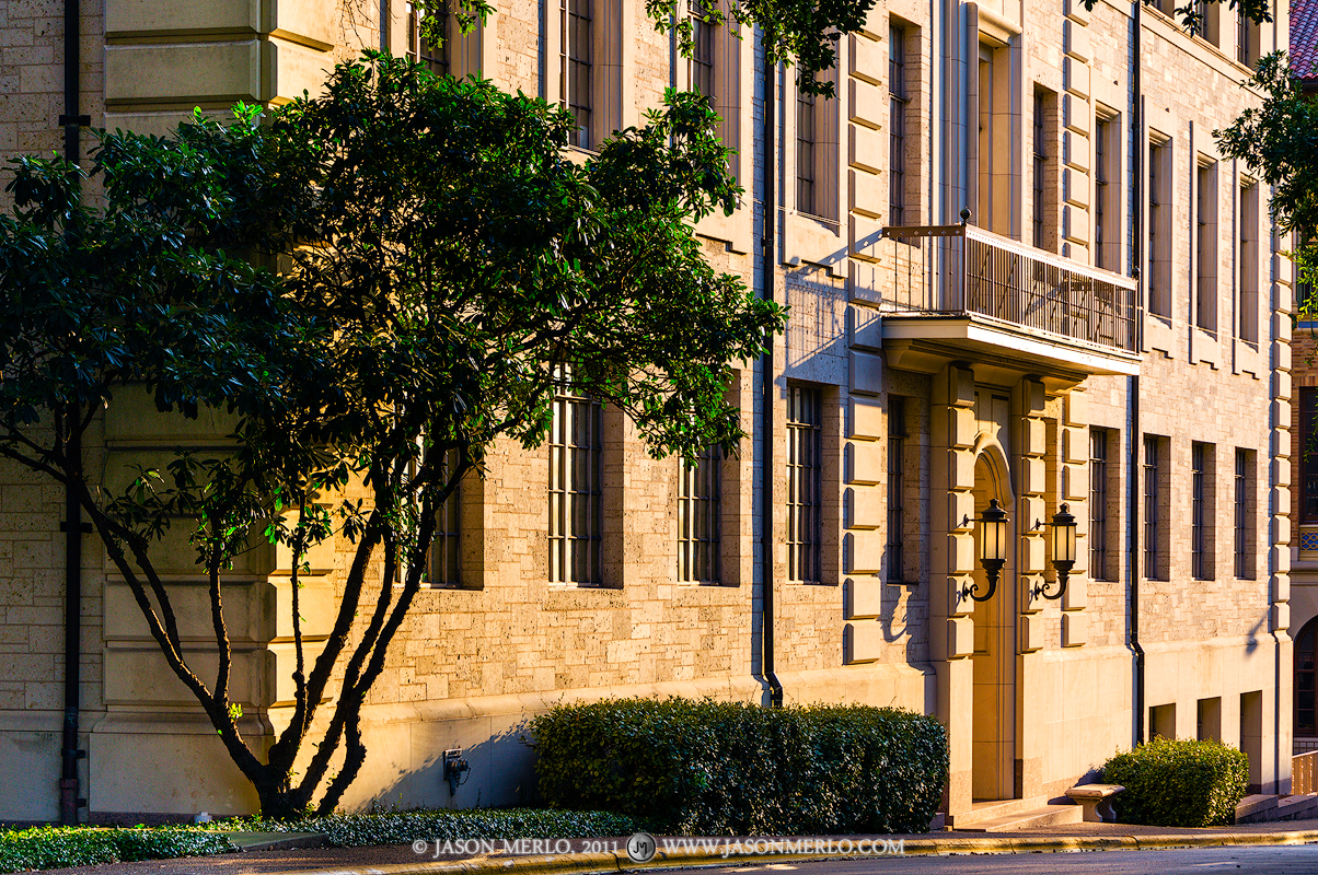 Late afternoon light on Parlin Hall at the University of Texas at Austin.