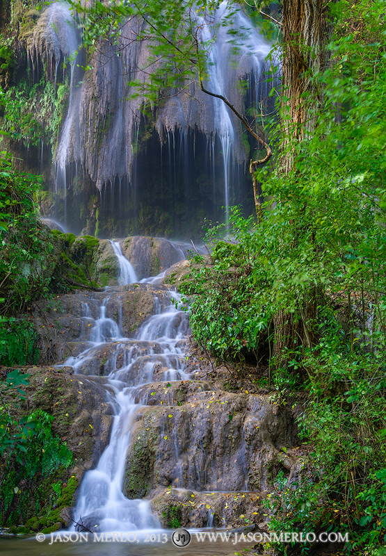 Gorman Falls at Colorado Bend State Park in San Saba County in the Texas Hill Country.