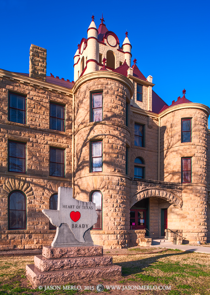 The McCulloch County courthouse in Brady, Texas.