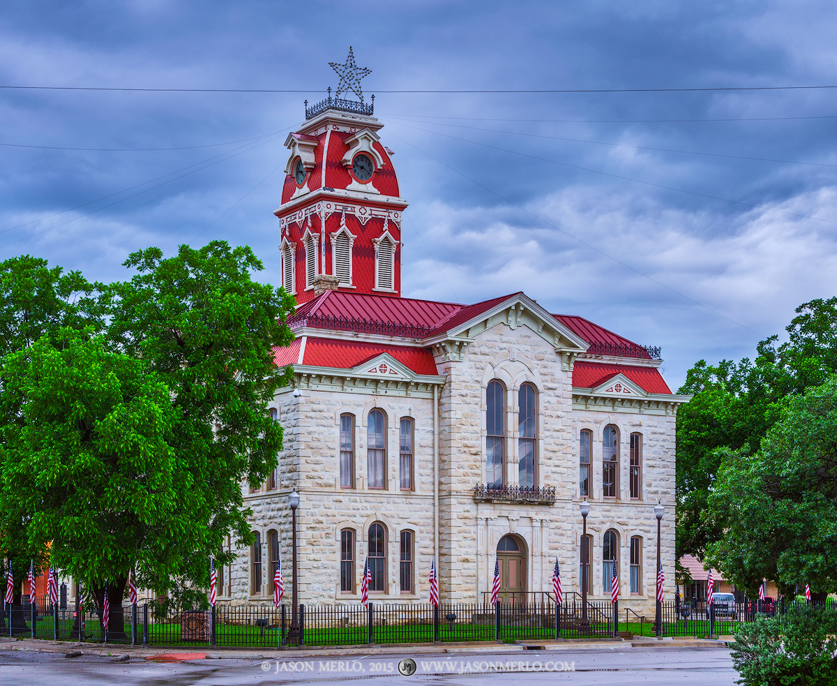 The Lampasas County courthouse in Lampasas, Texas.