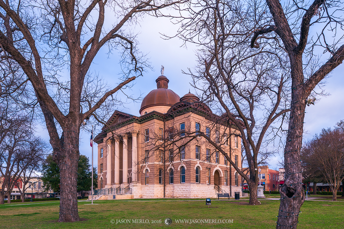 The retired Hays County courthouse in San Marcos, Texas.