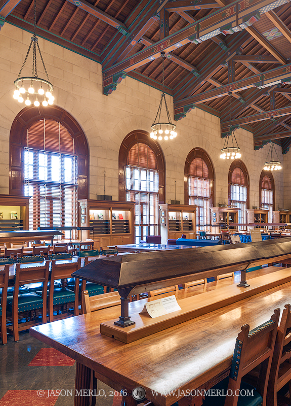 The Architecture and Planning Library Reading Room at the University of Texas in Austin, Texas.