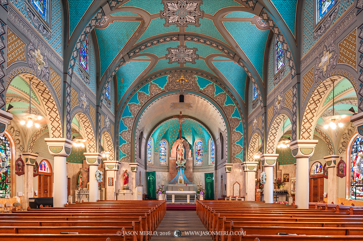 Immaculate Heart of Mary Church in San Antonio, one of the Painted Churches of Texas.