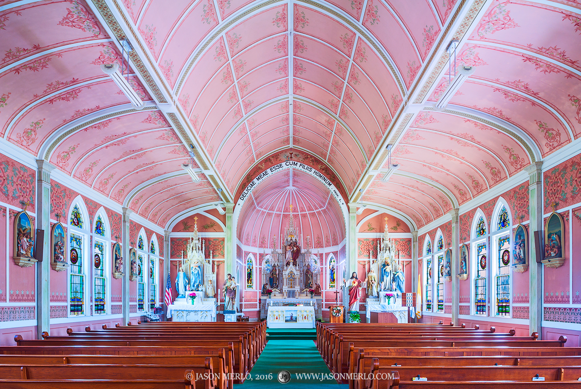 St. John the Baptist Catholic Church in Ammansville, one of the Painted Churches of Texas.