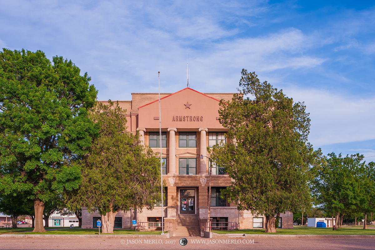 The Armstrong County courthouse in Claude, Texas.