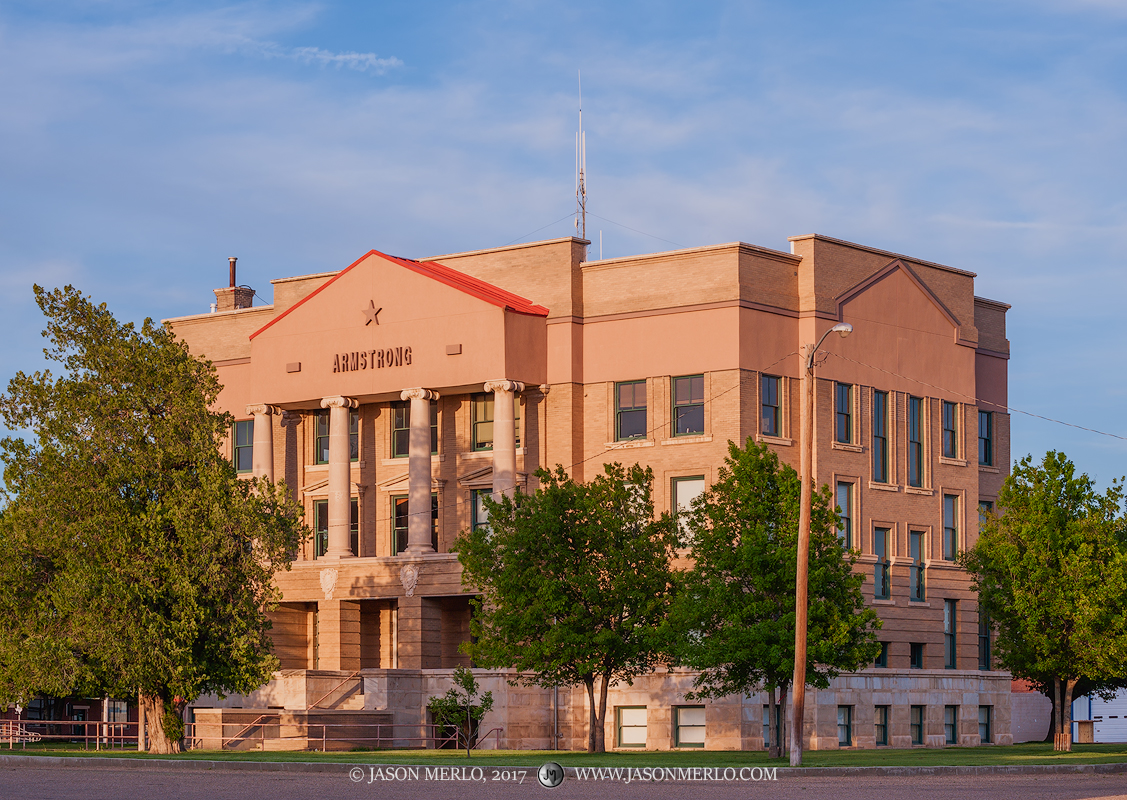 The Armstrong County courthouse in Claude, Texas.