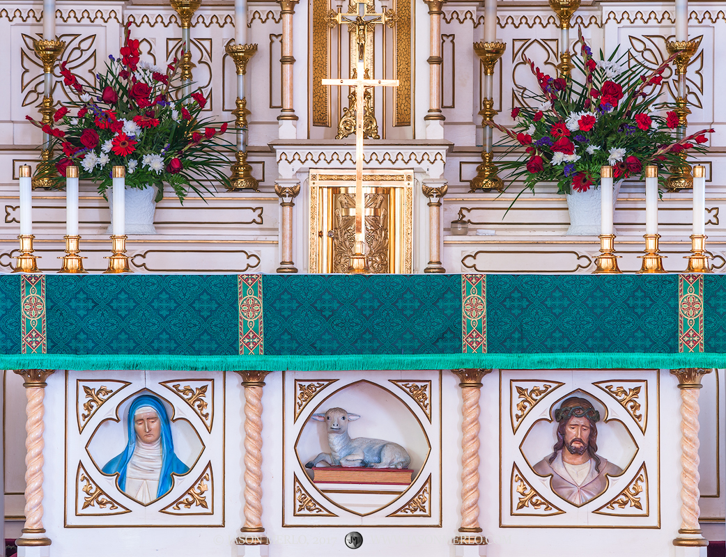 The altar at Sts. Cyril and Methodius Catholic Church in Shiner, one of the Painted Churches of Texas.