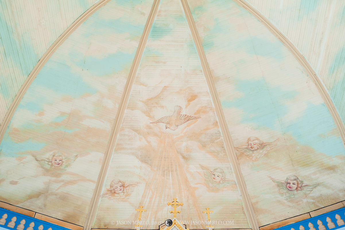 The painted apse at St. Mary's Catholic Church in Hallettsville, one of the Painted Churches of Texas.