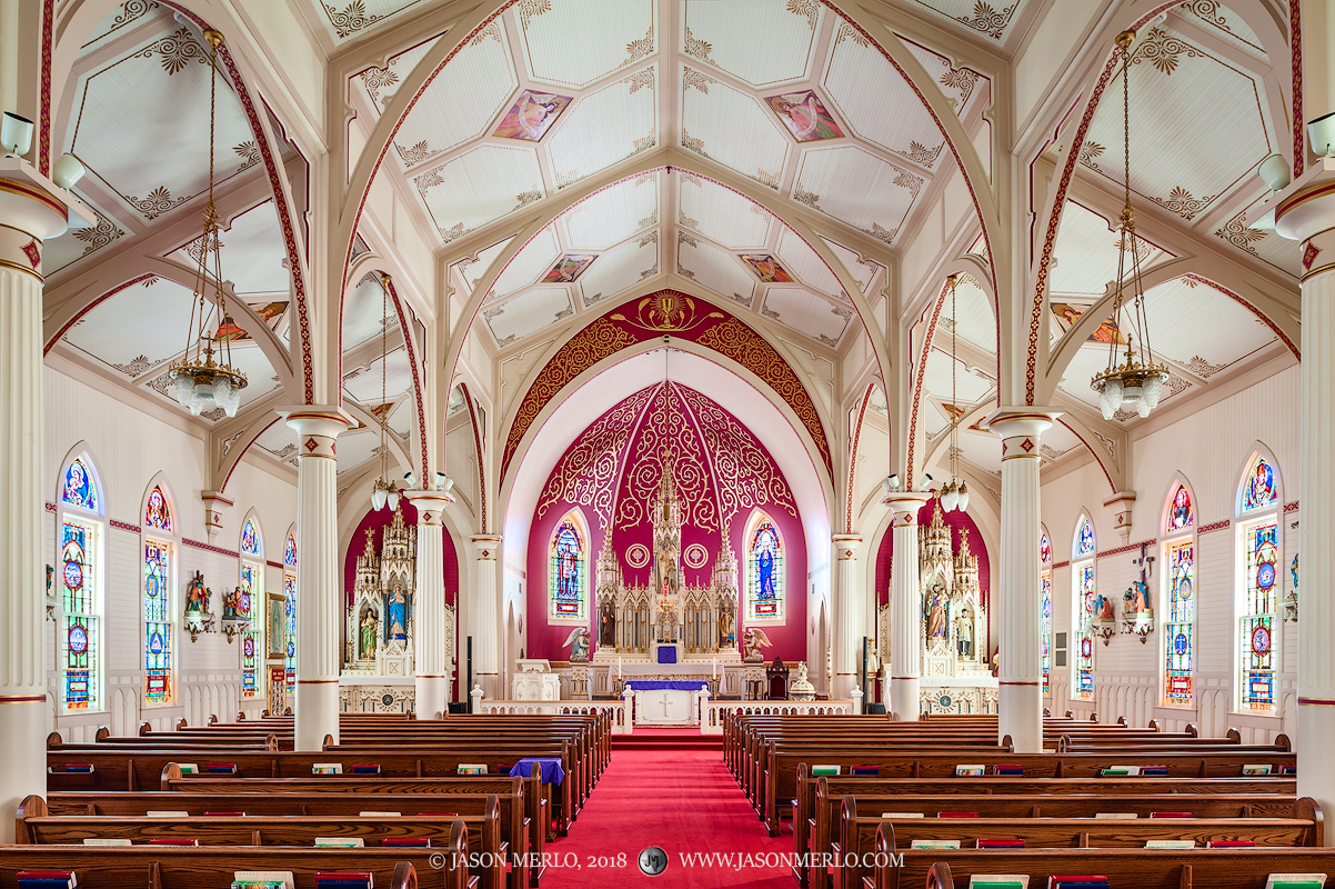 Guardian Angel Catholic Church in Wallis, one of the Painted Churches of Texas.